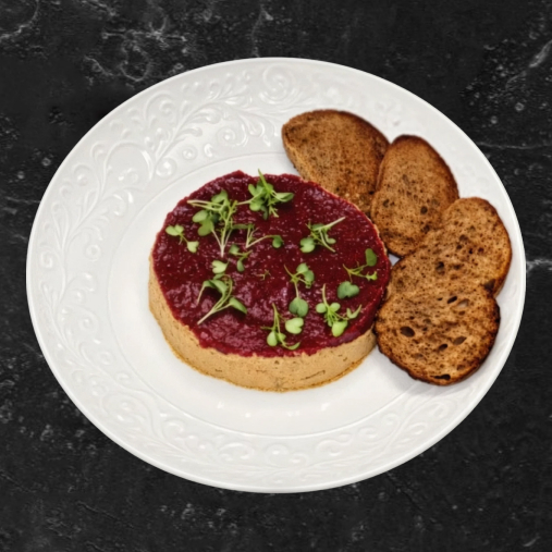 Патэ из куриной печени с бородинской гренкой