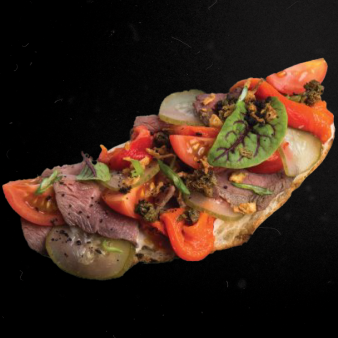 Брускетта с ростбифом